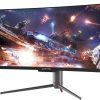 Sceptre Curved 49 inch (5120×1440) Dual QHD 32:9 Gaming Monitor up to 120Hz DisplayPort HDMI Build-in Speakers, Gunmetal Black 2021 (C505B-QSN168)