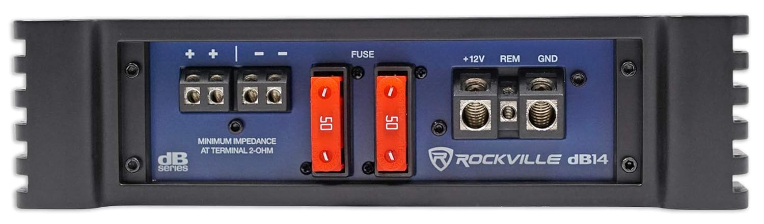 Rockville dB14 4000w Peak/1000w RMS Mono 2 Ohm Amplifier Car Audio Amp Bundle with Rockville RWK4CU 4 AWG Gauge 100% Copper Complete Amp Installation Wire Kit OFC - Image 4