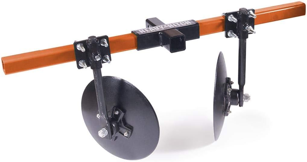 Heavy Hitch Multi-Purpose Disc Cultivator Garden Bedder Attachment with Discs Only Powdercoated in Orange | USA Made for Small Tractor Applications - Image 2