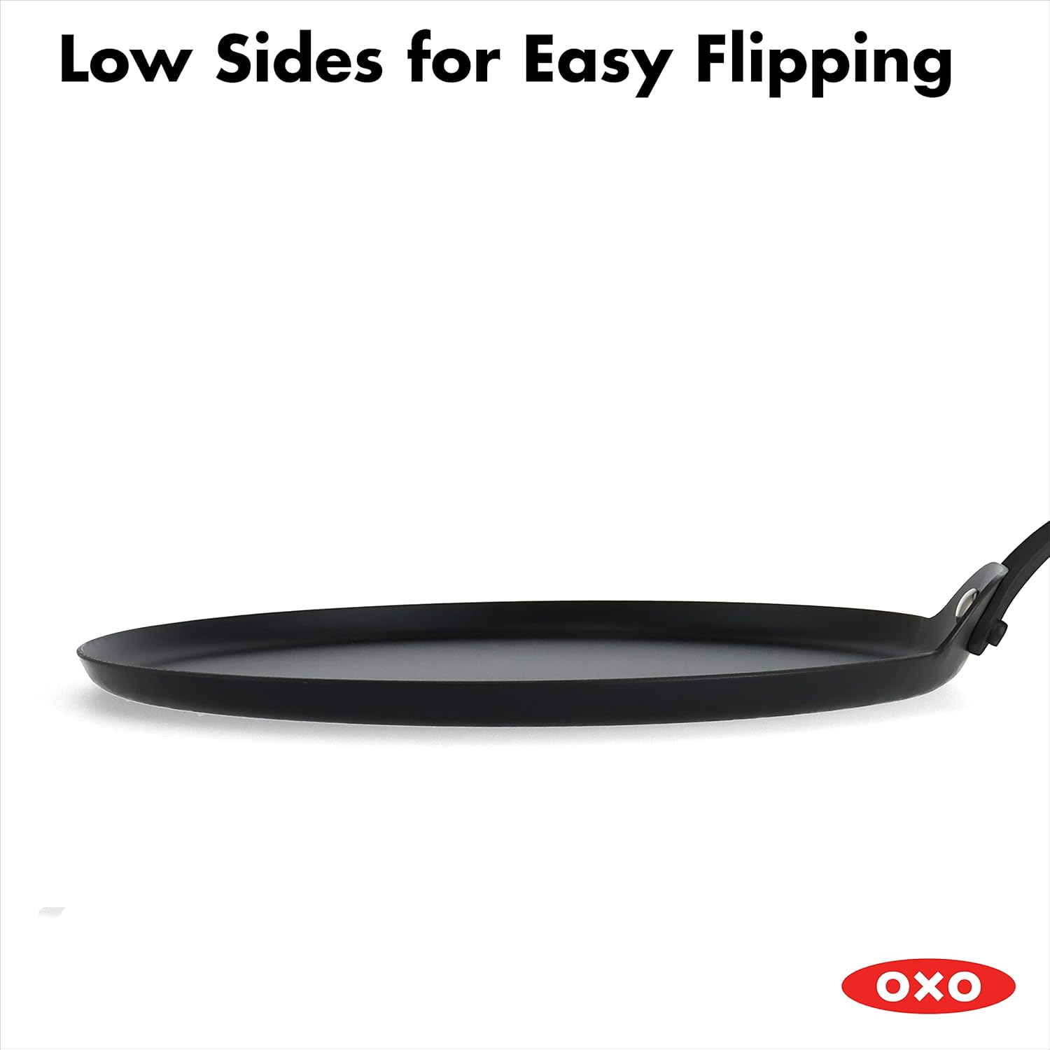 OXO Obsidian Pre-Seasoned Carbon Steel, 12 Wok Pan with Removable Silicone Handle Holder, Induction, Oven Safe, Black - Image 38